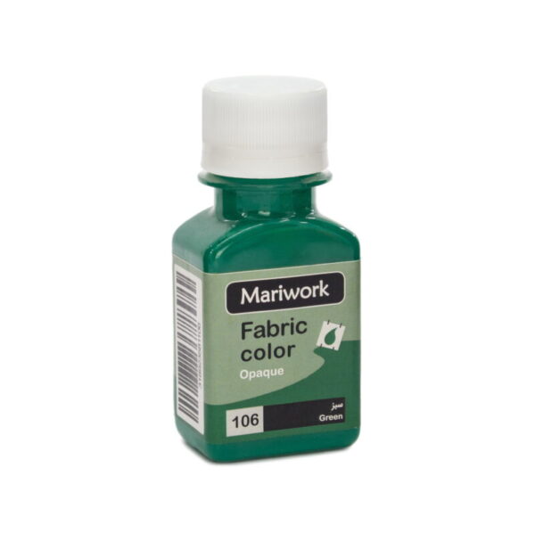 تصویر رنگ پارچه سبز ماری ورک Green mariwork color code 106_60ml Image