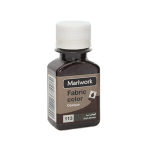 تصویر رنگ پارچه قهوه‌ای تیره ماری ورک darkbrown mariwork color code 113_60ml Image