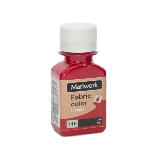 تصویر رنگ پارچه قرمز ماری ورک Red mariwork color code 116_60ml Image