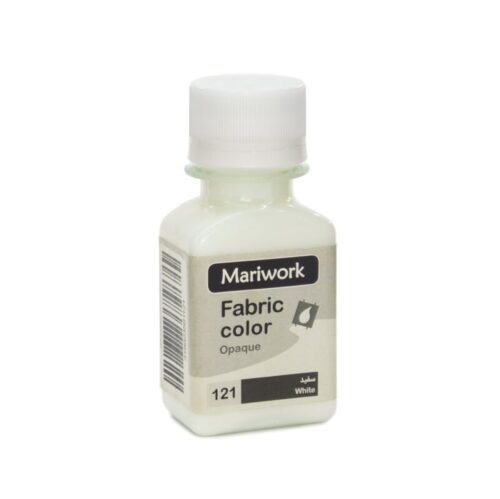 تصویر رنگ پارچه سفید ماری ورک White mariwork color code 121_60ml Image